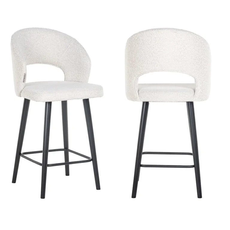Barstol Savoy Vit Bouclé