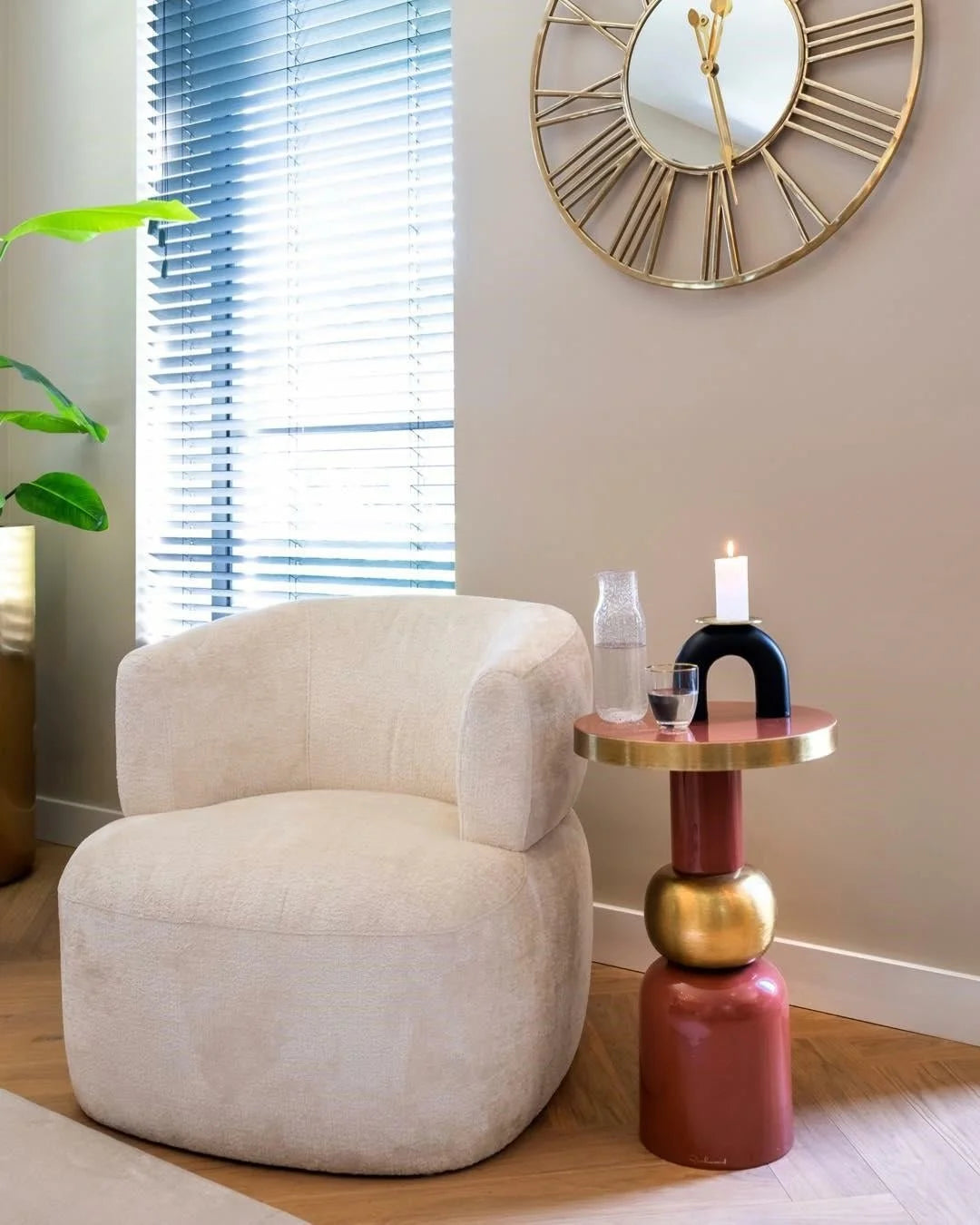 Fåtölj Donna vit chenille