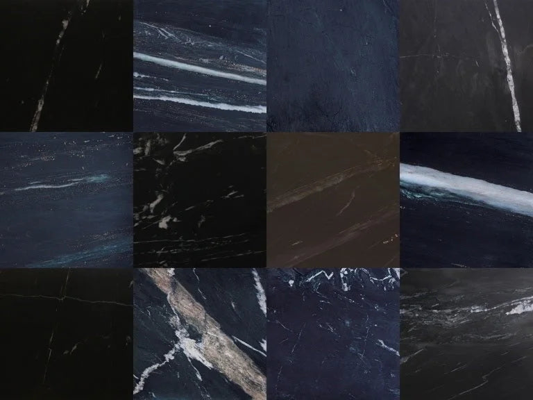 RICHMOND matbord IRONVILLE 140 - marmor, metal, MDF, björkkrydsfiner