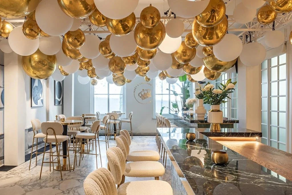 RICHMOND barstol XENIA WHITE BOUCLÉ vit