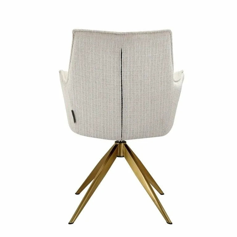 Snurrstol Dakota Armstöd Beige Chenille