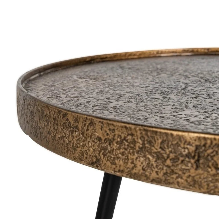 Soffbord Luton set om 3 (Svart/guld)