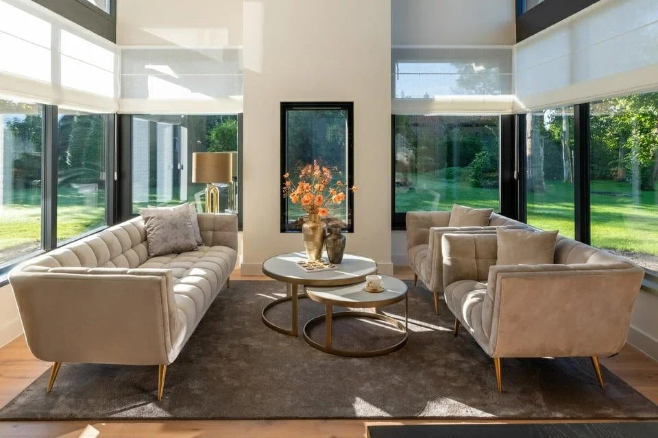 RICHMOND bordsæt WHITEBONE MESSING