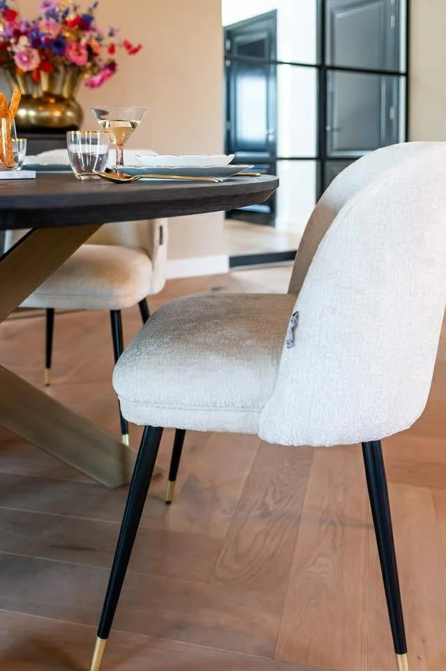 Stol Alicia vit chenille