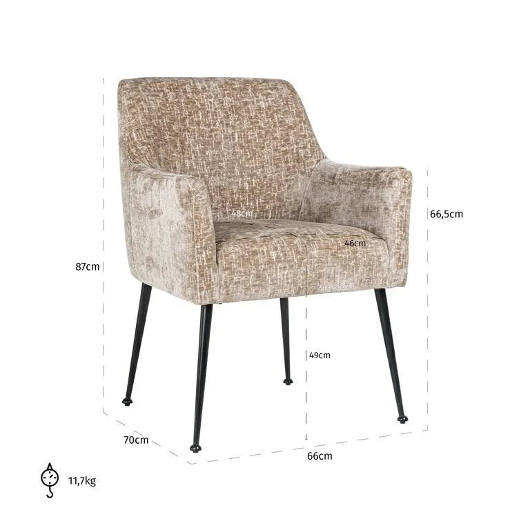 Stol Harley Ljusbrun