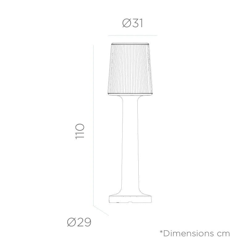 Trädgårdslampa NEW GARDEN - CARMEN 110 CABLE vit