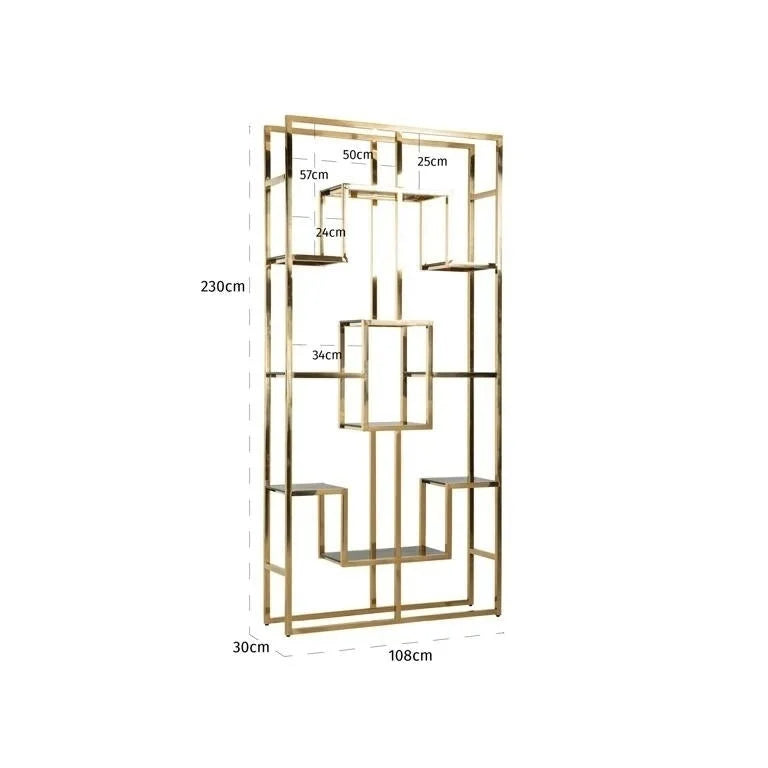 Vitrinskåp Magnus (Guld)