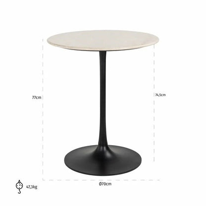 Barbord Tavolo runt (Beige)