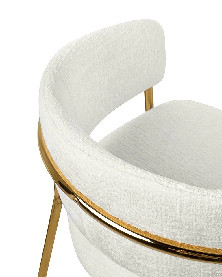 Barstolar DELTA 65 vit chenille