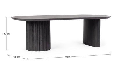 BIZZOTTO soffbord ORISSA 130x65 svart