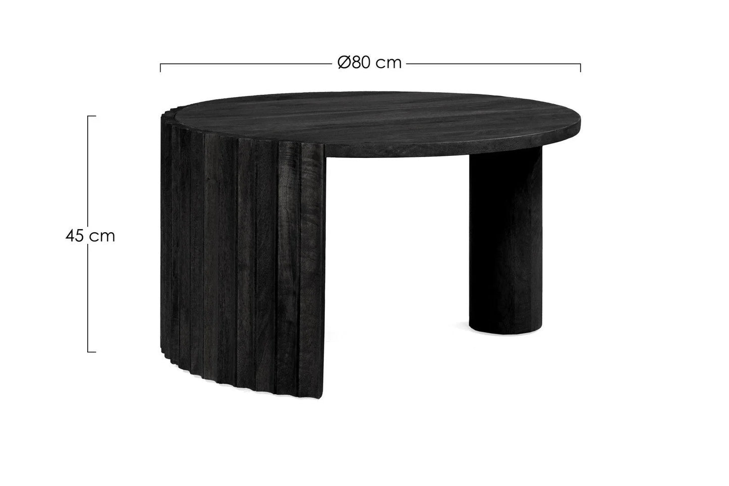BIZZOTTO Soffbord ORISSA 80 Svart