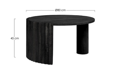 BIZZOTTO Soffbord ORISSA 80 Svart