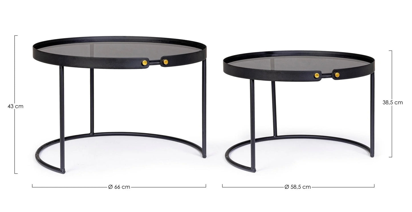 BIZZOTTO Soffbord ZEINA ROUND Set om 2