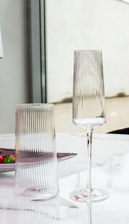 Champagneglas KARE DESIGN - RIFFLE, 215 ml, transparent