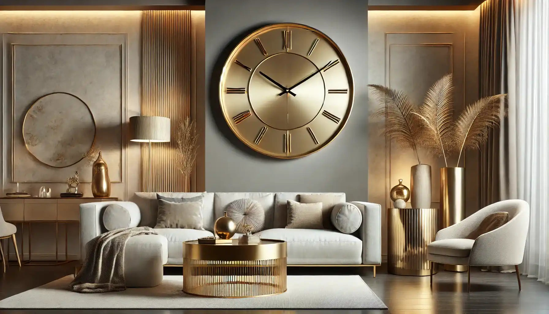 Elegant gold clock.