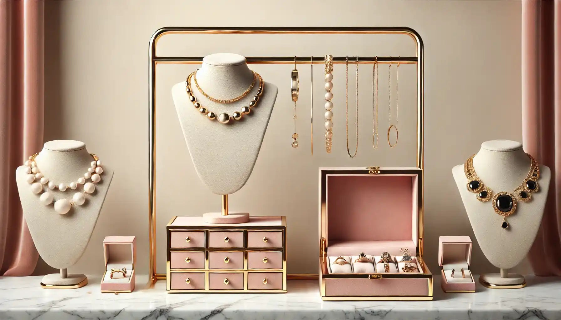 Elegant jewelry display.
