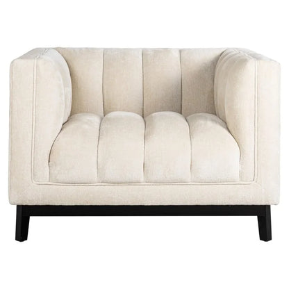 Fåtölj Beaudy Vit Chenille