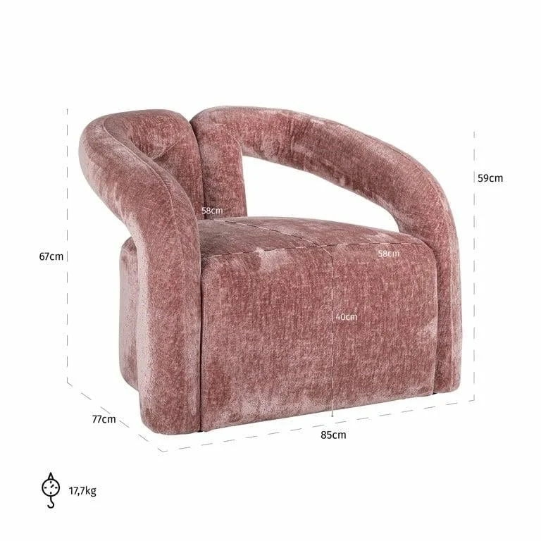 Fåtölj Dana Rosa Chenille