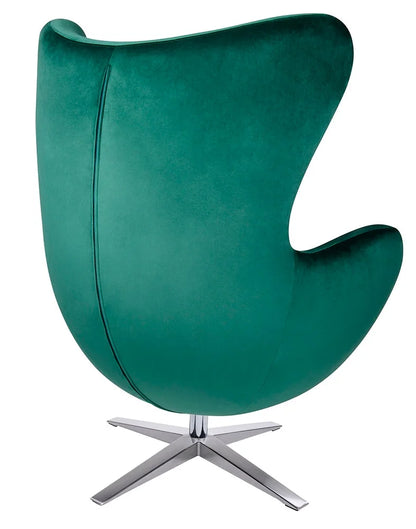 Fåtölj - EGG WIDE VELVET, smaragd