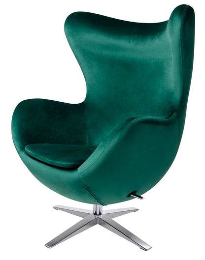 Fåtölj - EGG WIDE VELVET, smaragd
