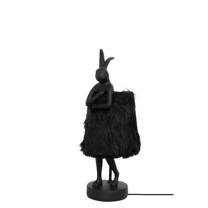 KARE bordslampa RABBIT FUR 50 cm svart