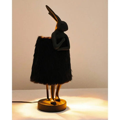 KARE bordslampa RABBIT FUR 50 cm svart