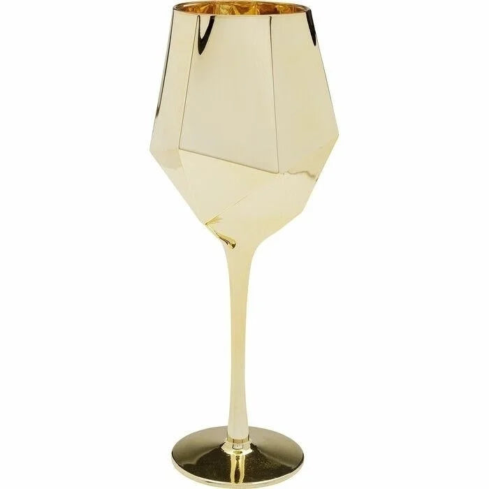 KARE komplet 4 kieliszków do wina         DIAMOND 660 ml złoty