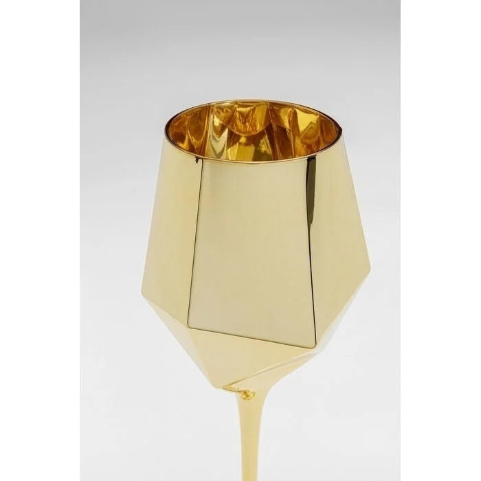 KARE komplet 4 kieliszków do wina         DIAMOND 660 ml złoty