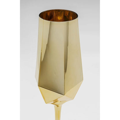KARE komplett 4 champagneglas DIAMOND 365 ml guld