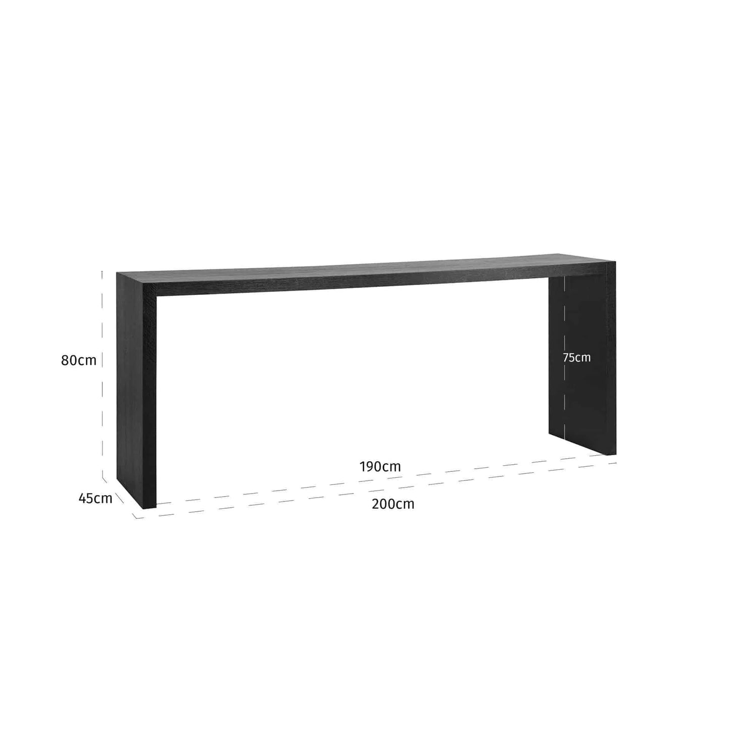 Konsolbord Oakura  (Svart)