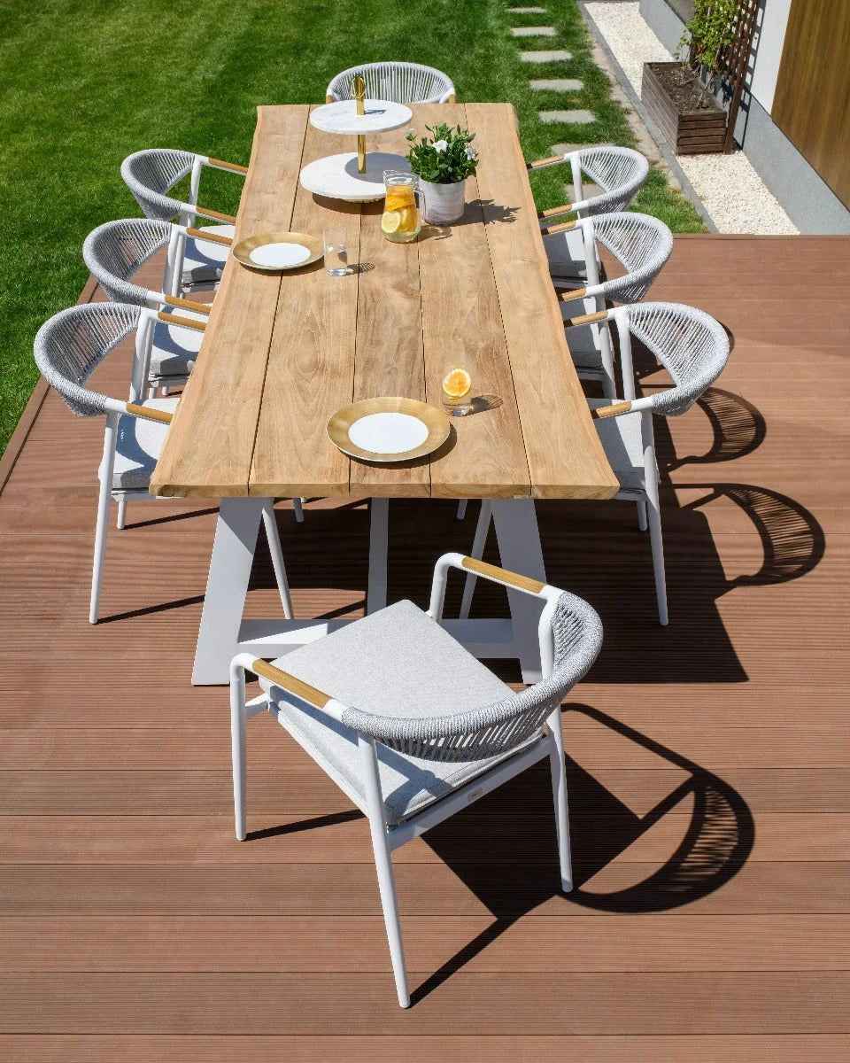Krzesło ogrodowe Lantica białe 56x64x80cm Miloo Home