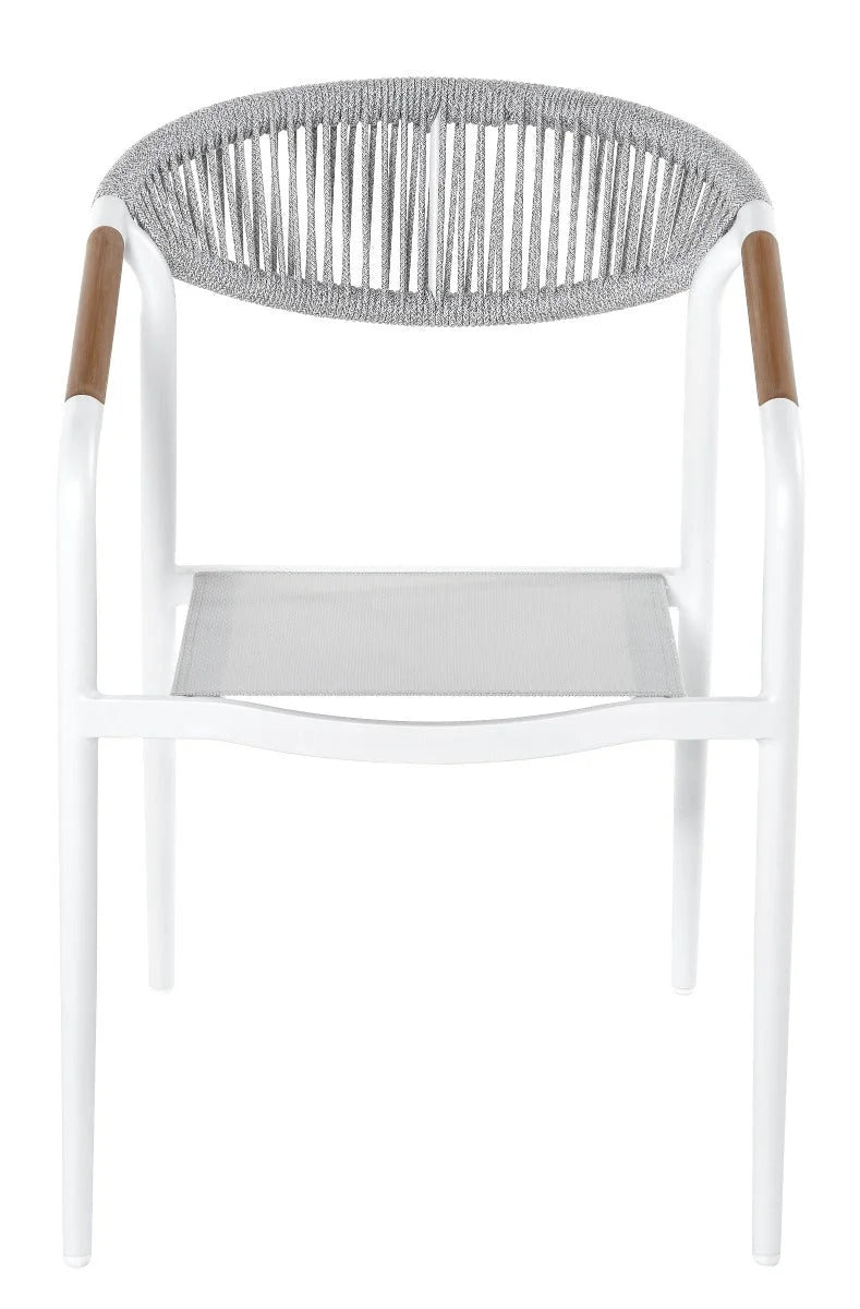 Krzesło ogrodowe Lantica białe 56x64x80cm Miloo Home