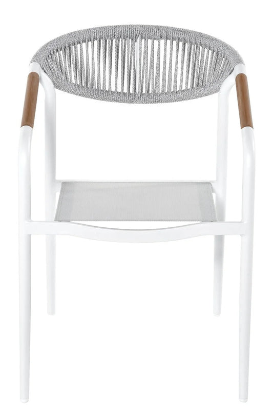 Krzesło ogrodowe Lantica białe 56x64x80cm Miloo Home