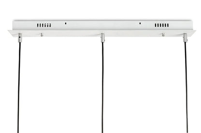Pendellampa CAPRI LINE 3 guld / vit - 180 LED, aluminium, glas