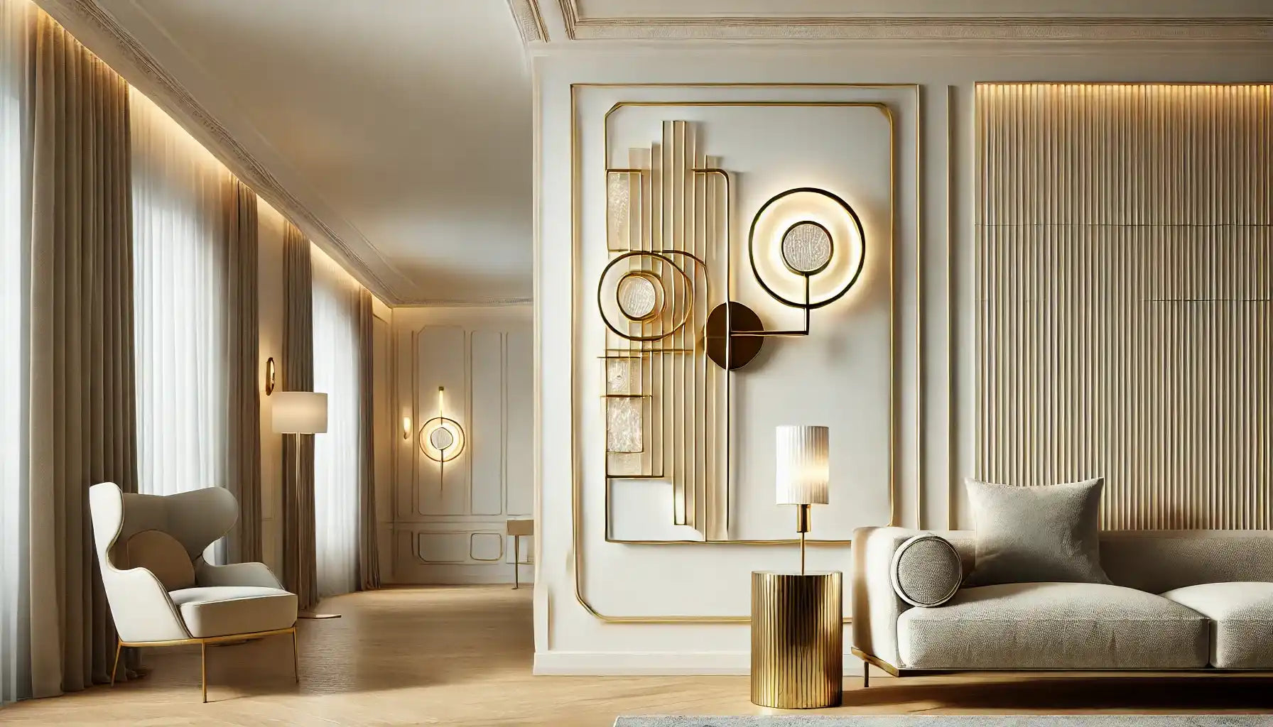 Luxurious living room interior.