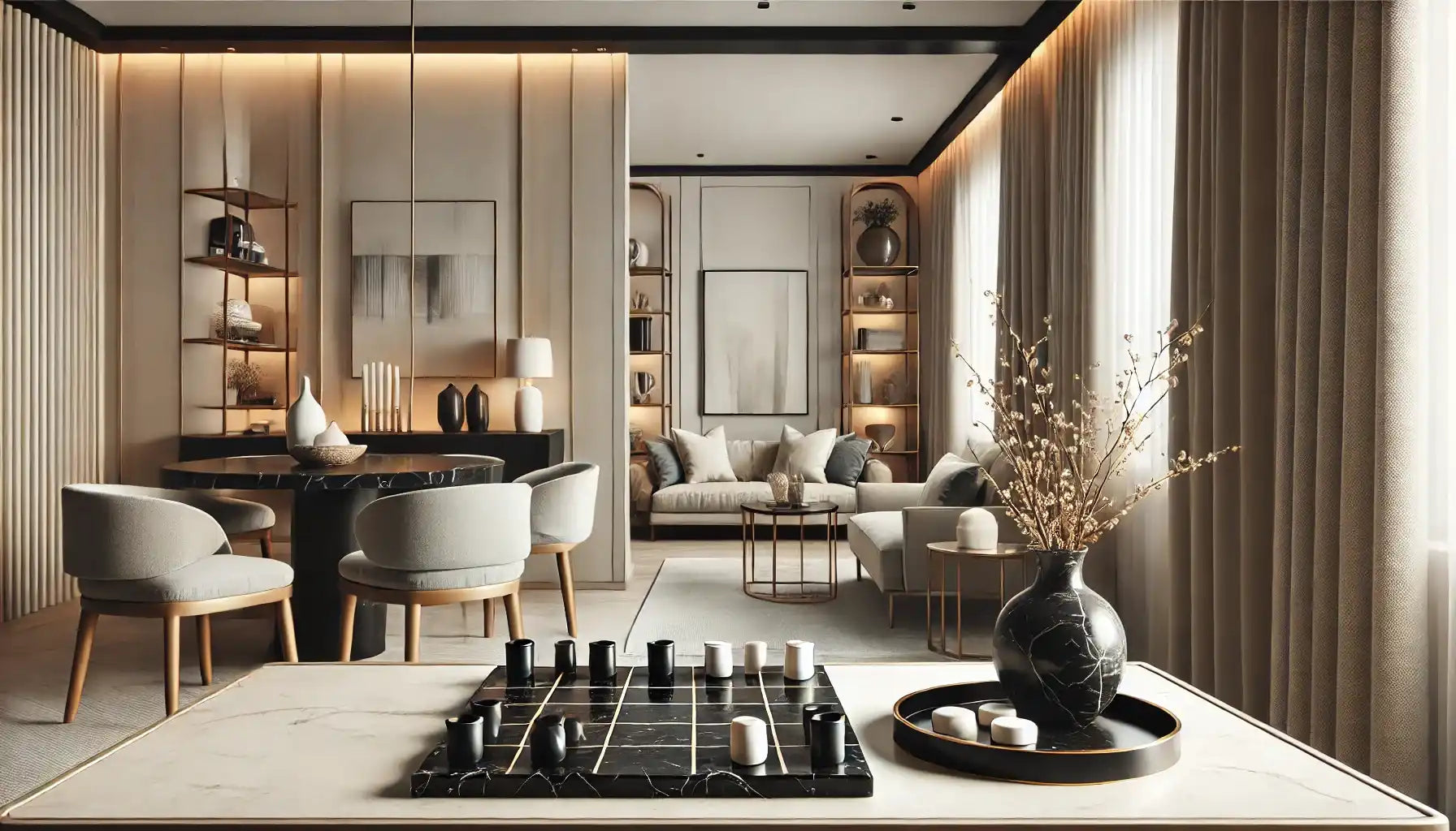 Marble checkers set.