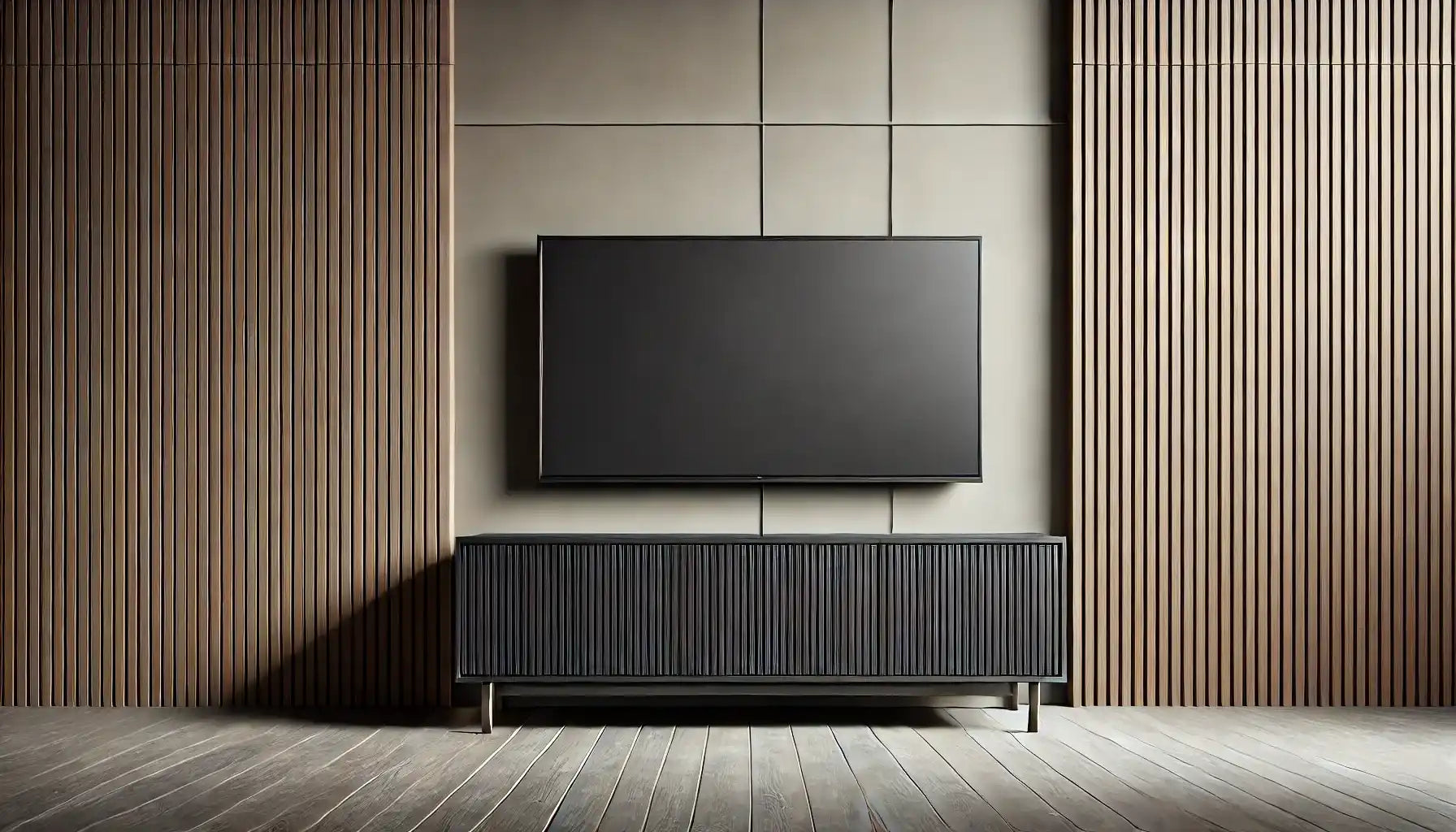 Modern entertainment center.