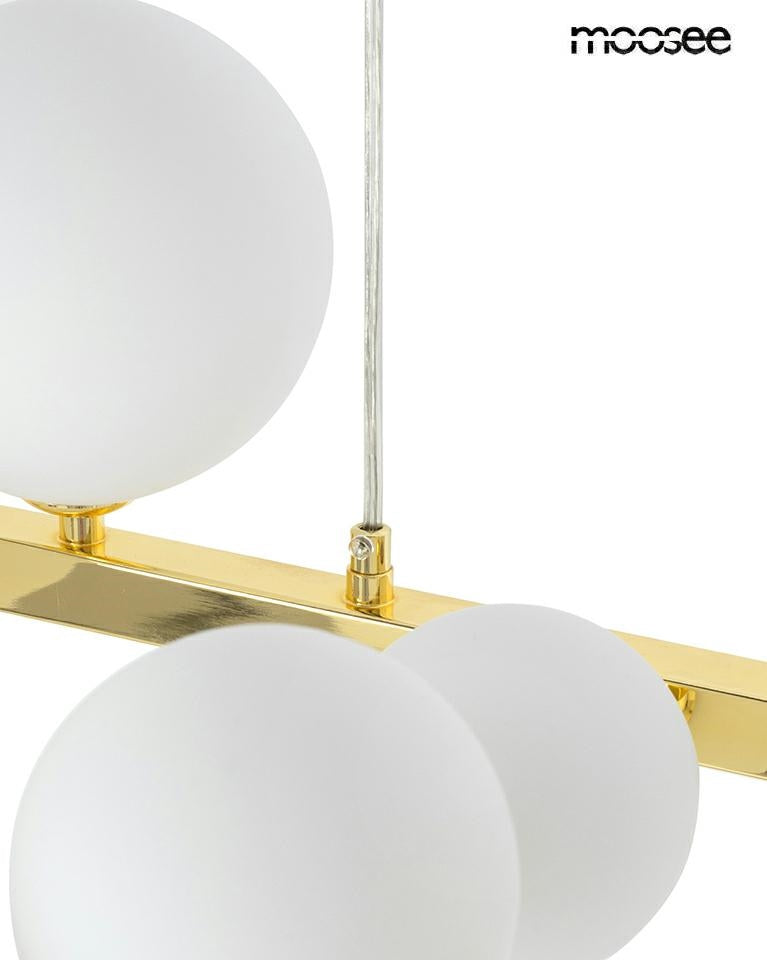 MOOSEE pendellampa ALURE OVAL 120       guld/mjölkvit