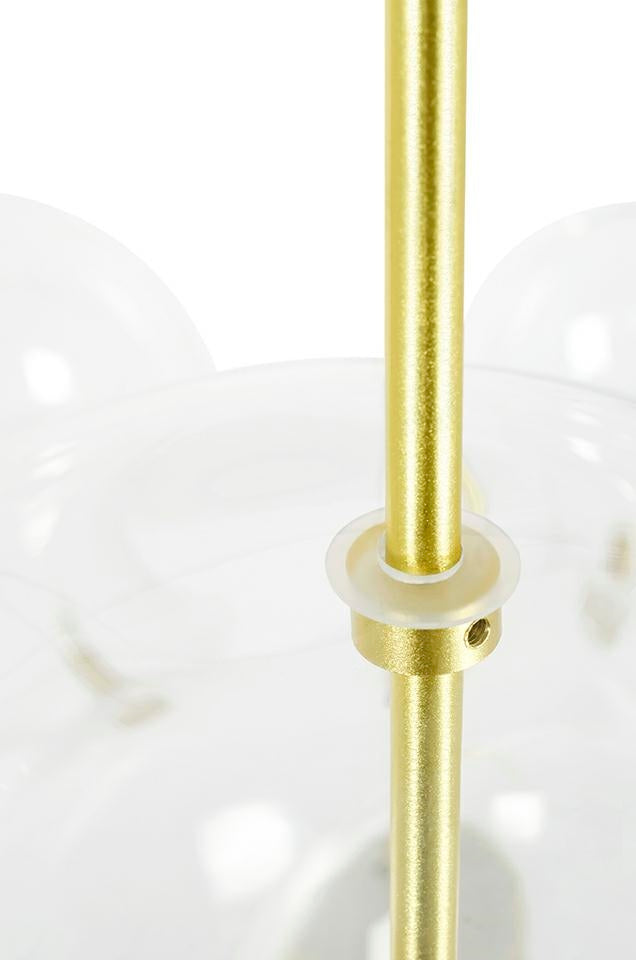 MOOSEE Taklampa CAPRI DISC 5 guld - 300 LED, aluminium, glas
