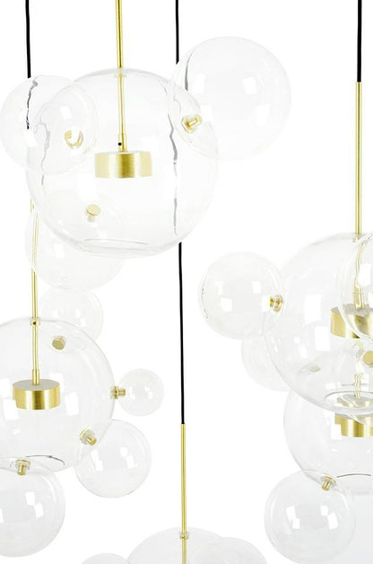 MOOSEE Taklampa CAPRI DISC 5 guld - 300 LED, aluminium, glas