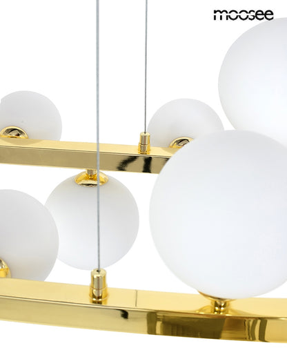 MOOSEE pendellampa ALURE OVAL 120       guld/mjölkvit