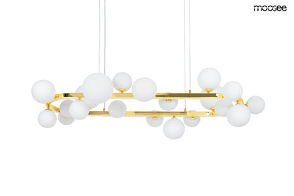 MOOSEE pendellampa ALURE OVAL 120       guld/mjölkvit