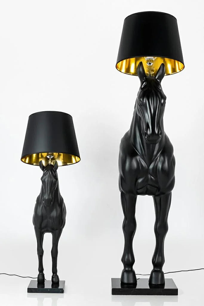 MOOSEE golvlampa HÄSTSTÅND M svart - glasfiber