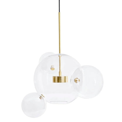MOOSEE hänglampa CAPRI 4 guld - 60 LED, aluminium, glas