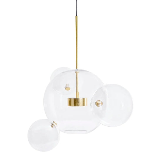 MOOSEE hänglampa CAPRI 4 guld - 60 LED, aluminium, glas