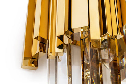 MOOSEE vägglampa IMPERIAL WALL GOLD - stål, kristall