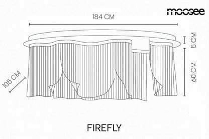 MOOSEE lampa sufitowa / plafon FIREFLY 180 złota
