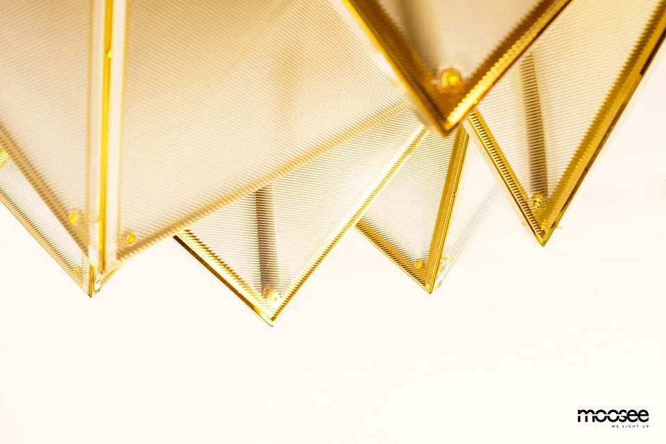 MOOSEE lampa sufitowa / plafon PYRAMIDS złota