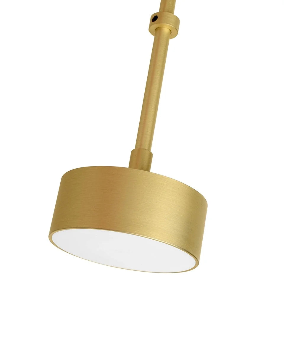 MOOSEE hänglampa CAPRI DISC 3 guld - 180 LED, aluminium, glas