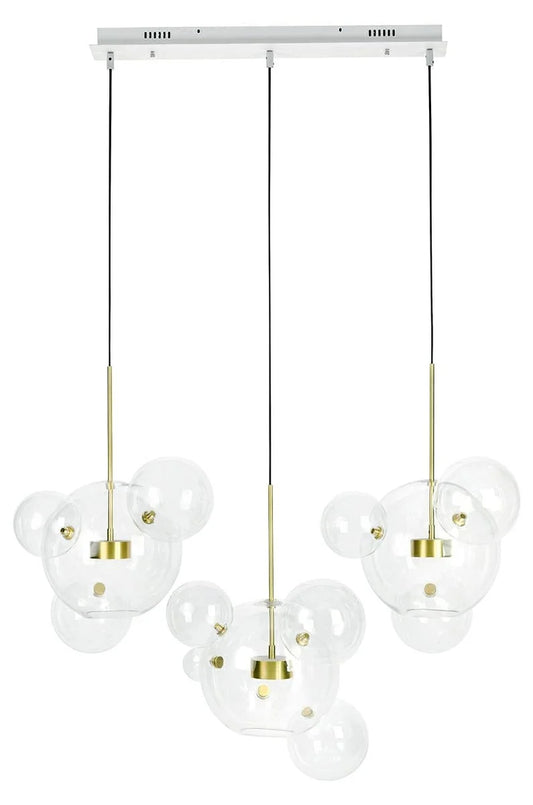 MOOSEE hängande lampa CAPRI LINE 3 guld - 180 LED, aluminium, glas